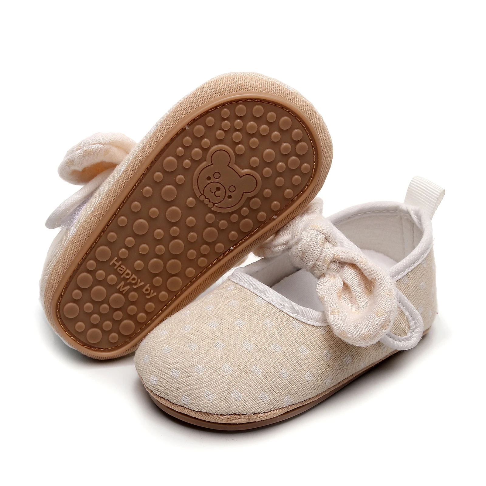 

0-18M Toddler Baby Girls Mary Jane Shoes Newborn Infant Plaid Knotted Bowknot Princess Flats Casual Walking Shoes