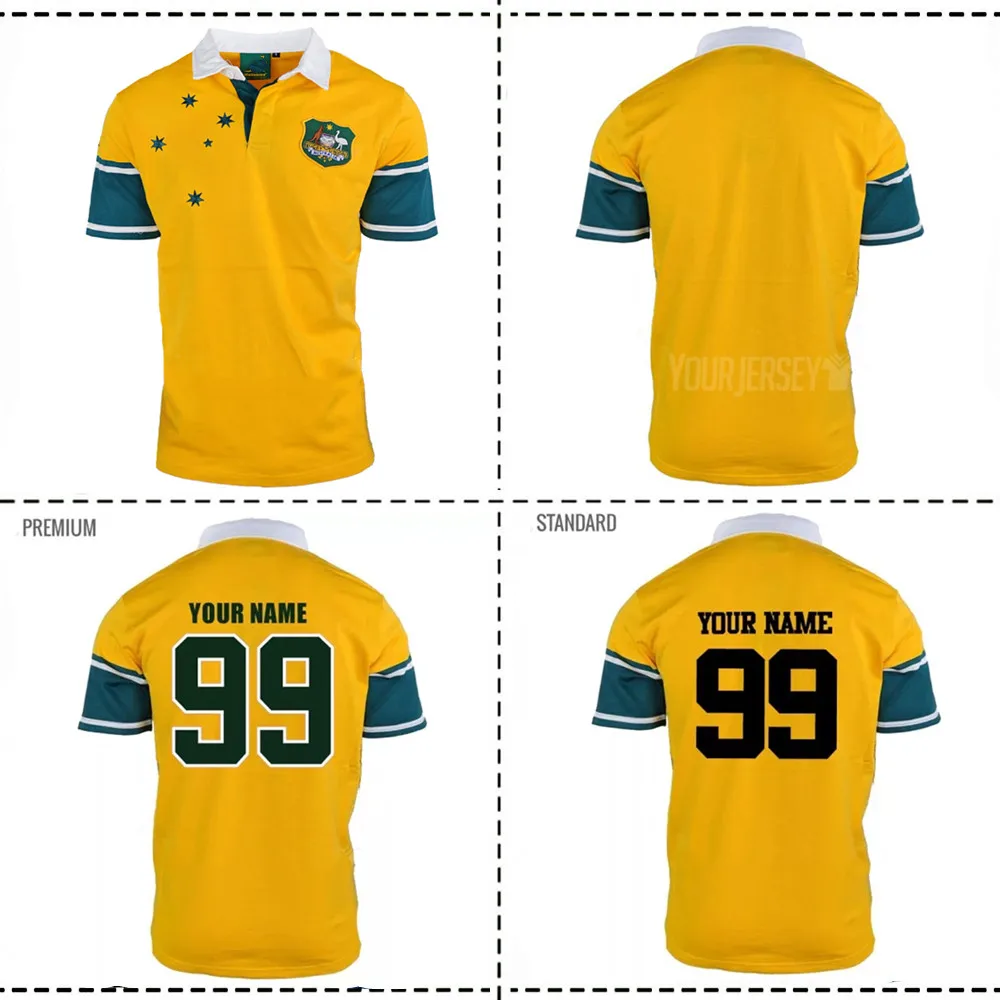 

1999 AUSTRALIA RETRO RUGBY JERSEY size S-M-L-XL-XXL-3XL-4XL-5XL