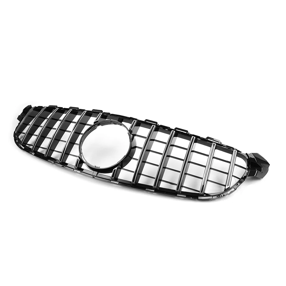 Передний бампер автомобиля решетка радиатора GTR Style Racing Grill для Benz W205 C63 C63S Pre-Facelift