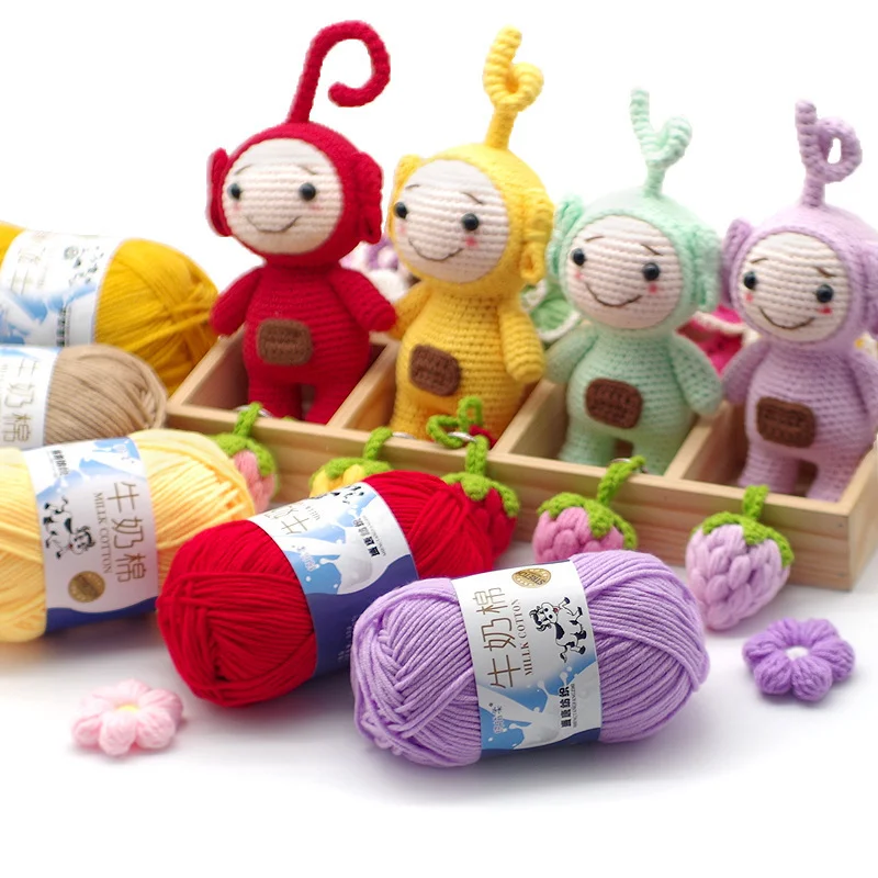 

50g High Quality Milk Cotton Crochet Yarn DIY Anti-Pilling Thick Soft Knitting Thread Wool Yarn for Cardigan Baby Sweater Scarf