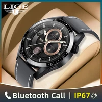 lige new men smart watch mp3 player bluetooth call smart clock heart rate blood pressure monitor forcare weather men smartwatch