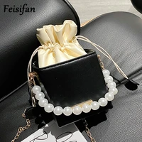 womens handbags trend2022 pearl crossbody bag new shoulder bag luxury leather stylish high quality clutch bags concise golf bag