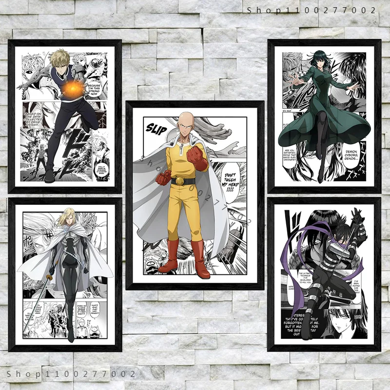 

Настенный плакат японского аниме Манга One Punch Man, холст, живопись, печать, украшение для гостиной, холст, картина для домашнего декора