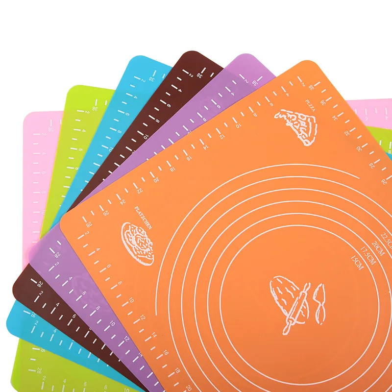 

Silicone Dough Kneading Scale Mat Heat Proof Mat Placemat High Temperature Resistant Non-Slip Silicone Mat Baking Accessories