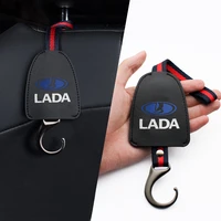 pu leather car seat back hooks portable hanging bag rack for lada vesta niva kalina granta largus vaz samara 2110 accessories