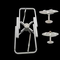 hardware furniture accessories convertible round table rotating turns into square dining table bearing 2 in 1 folding mechanism