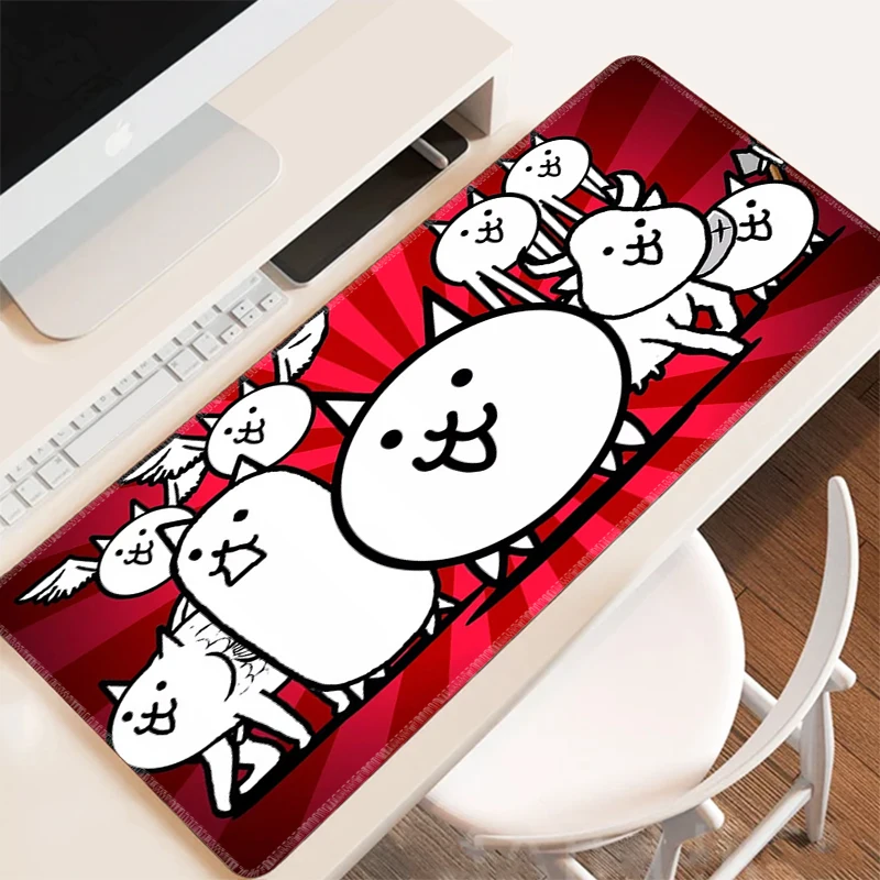 

Cute Large Xxl Anime Mouse Pad Gaming Accessories Battle Cats Mousepad Gamer Pc Cabinet Games Computer Desks Desk Mat Keyboard