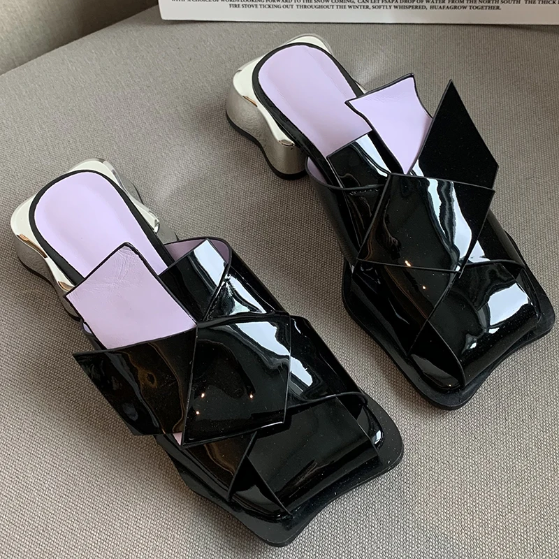 

Summer 2022 New Fashion Women Pumps Sandals Female Casual Outdoor Slides Slippers Low Heels Beach Mules Shoes For Ladies
