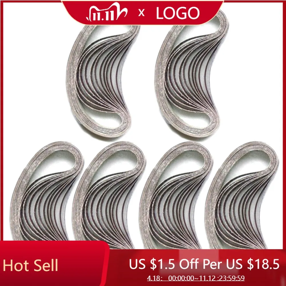 60pcs Sanding Belts 13x457 Mm 40/60/80/120/180/240Grit For Black&Decker High Quality 13 X 457 Mm