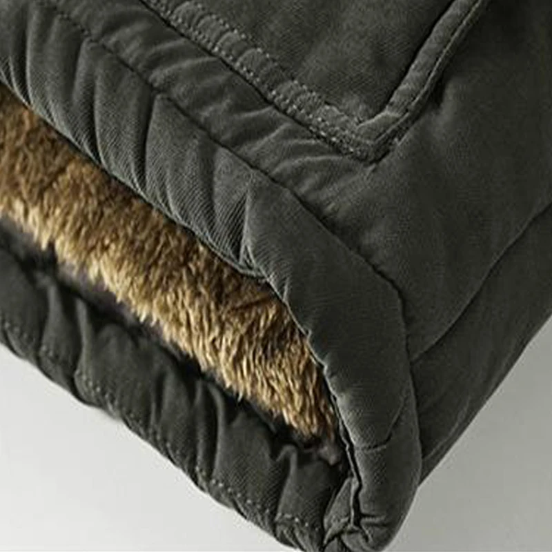 -20  Oversized Men's 6XL 7XL 8XL Velvet Winter Trench Tactical Long Winbreaker Outfit Cold Down Overcoat Jacket and Coat For Men