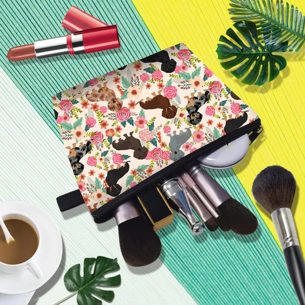 

Cosmetic Storage Bag Capacity Wiener Dog Print Cosmetic Bag Portable Soft Multifunctional Travel Toiletry Makeup Storage Pouch