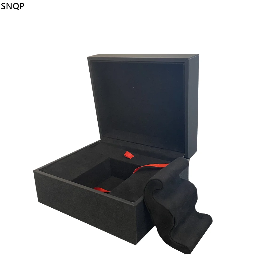 Factory Wholesale Black With Customized  Wooden Watch Box Luxury Brand With Papers Tag Card Can Customization 904L Watches Gift