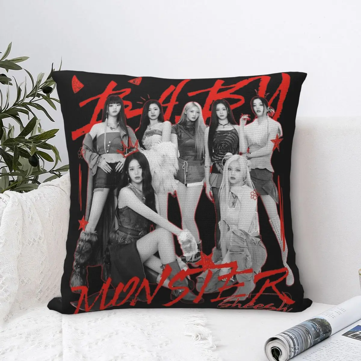 Babymonster Sheesh наволочка Kpop декоративный чехол для диванной подушки квадратный дома