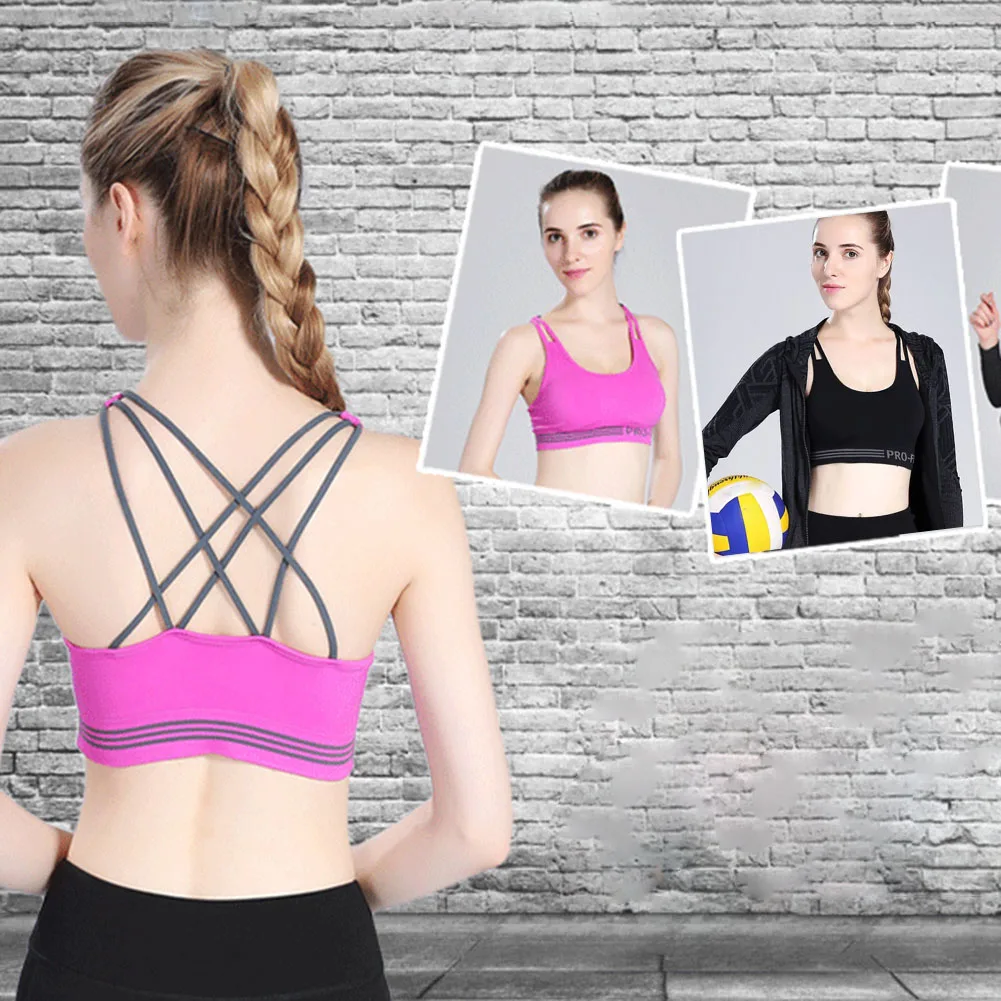 

S/M/L Quick-drying Sports Underwear Breathable Yoga Clothing With Chest Pad For Women Ladies Girls