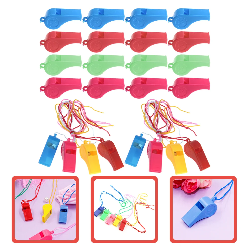 

48 Pcs Whistle Emergencies Training Music Toys Bulk Games Soccer Whistles Plastic Colored Adults Children Outdoor Toddler
