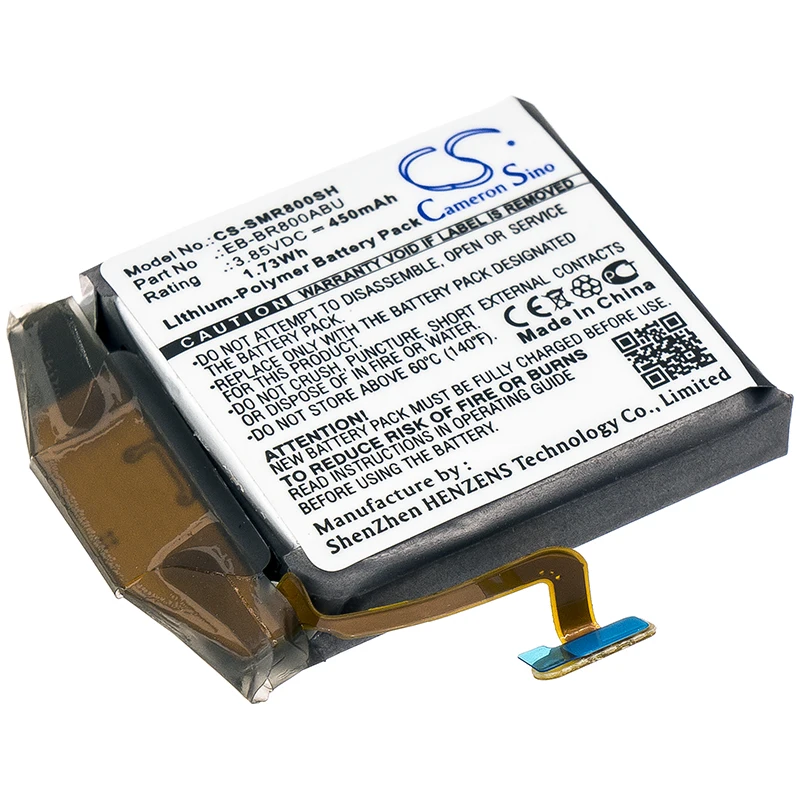 

Аккумулятор CS для смарт-часов, для Samsung SM-R800, SM-R805, Galaxy Watch 46 мм, EB-BR800ABU, 450 мА/ч, 1,73 ватт-час