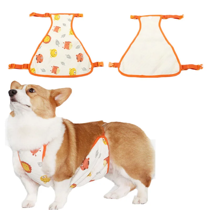 

Cotton Cat Dog Clothes Animal Print Dog Bellyband Pajamas Cold-Proof Belly Protector Male Female Dog Jumpsuit Apron Pet Supplies