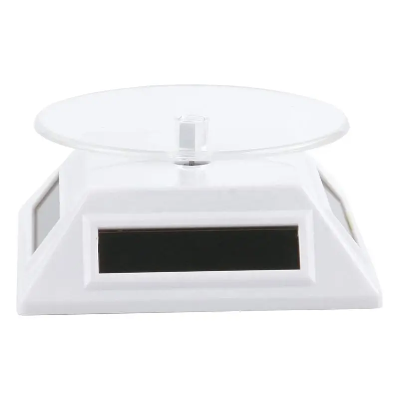 

White Solar/Battery Powered Rotating Stand Product Display Art Jewellery Exhibition Photography