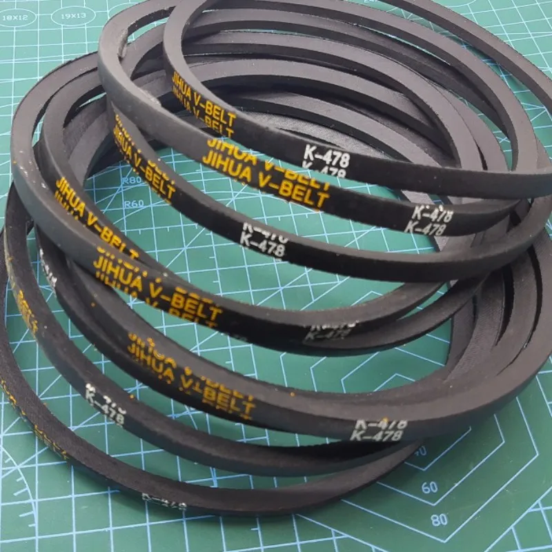 Резиновый треугольный ремень K478 для промышленного сельскохозяйственного оборудования, 2 шт. Резиновый треугольный ремень K478 для промышленного сельскохозяйственного оборудования, 2 шт.