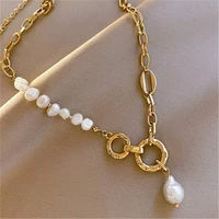 natural pearl necklace light luxury baroque wind temperament europe and the united states popular