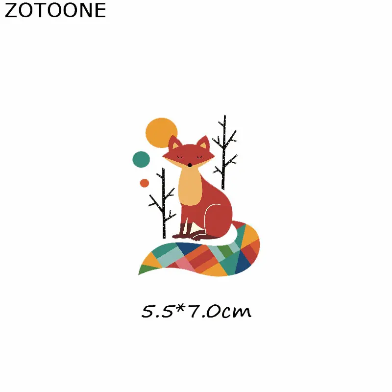 Нашивки ZOTOONE с милыми животными красочные наклейки детская нашивка утюгом для