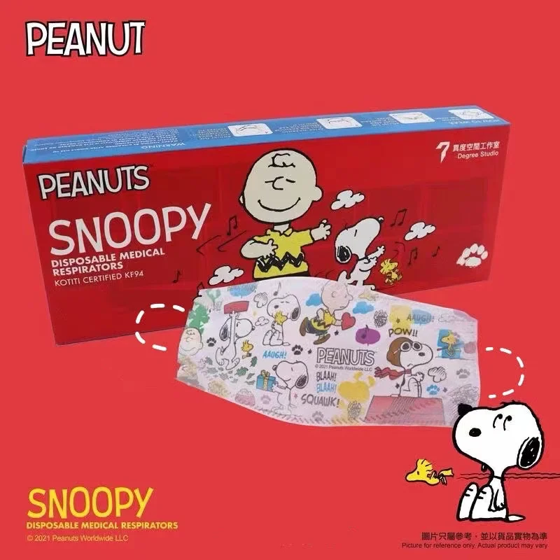 

10Pcs/20Pcs/50Pcs Cartoon Snoopys Anime Kawaii Face Mask Non-Woven Fabric Protective Gear Disposable Breathable 3Ply for Adults