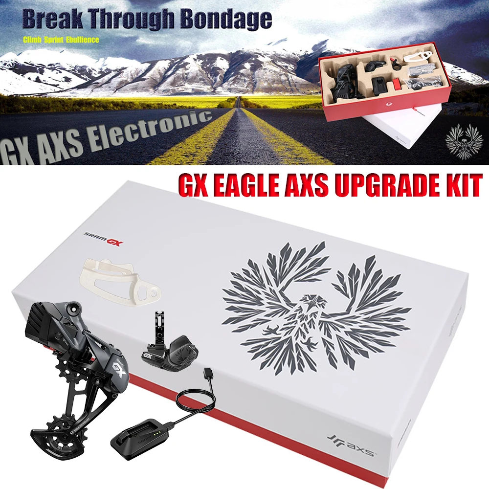 SRAM GX EAGLE AXS 12 Speed MTB Electronic Bicycle Groupset  Wireless Shifter Trigger Lever Rear Derailleur Battery Charger Kit