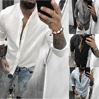 2022 new personalized fashion shirts slim fit and thin mens business shirts mens breathable casual fashion cotton linen shirts