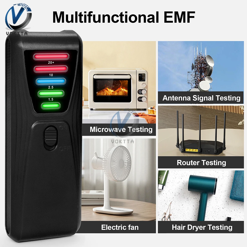 Измерительный прибор EMF тестер электромагнитного излучения 5 цветов