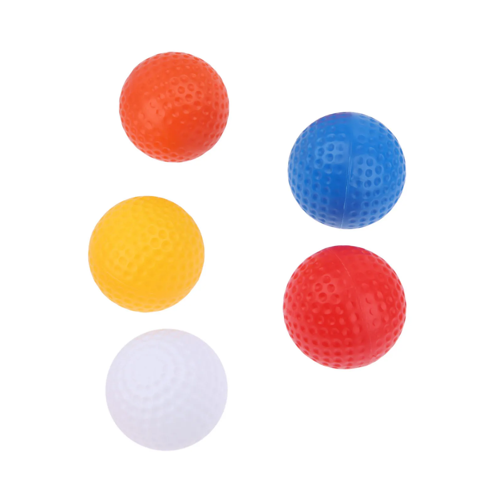 S Indoor & Outdoor Golf Practice Balls 5 Colors Training Golf Hollow Balls Without Hole