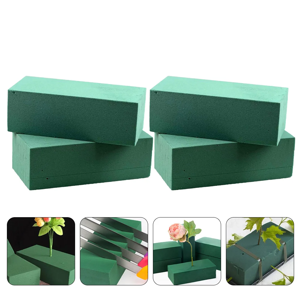 

4pcs Floral Arrangement Accessory Green Florist Blocks Florist Supplies Floral Block Floral Brick