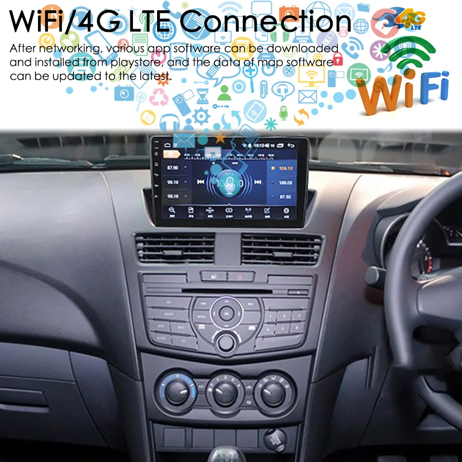 Автомагнитола 2DIN 128 ГБ GPS-навигация Android 14