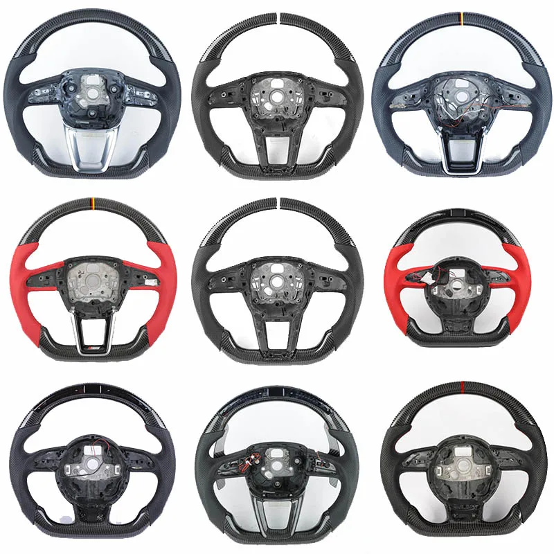 

Рулевое колесо из кованого углеродного волокна для Audi Full Series A4L A5 A6 A6L S3 S4 S5 RS R8 TT Q7, модифицировано и усовершенствовано