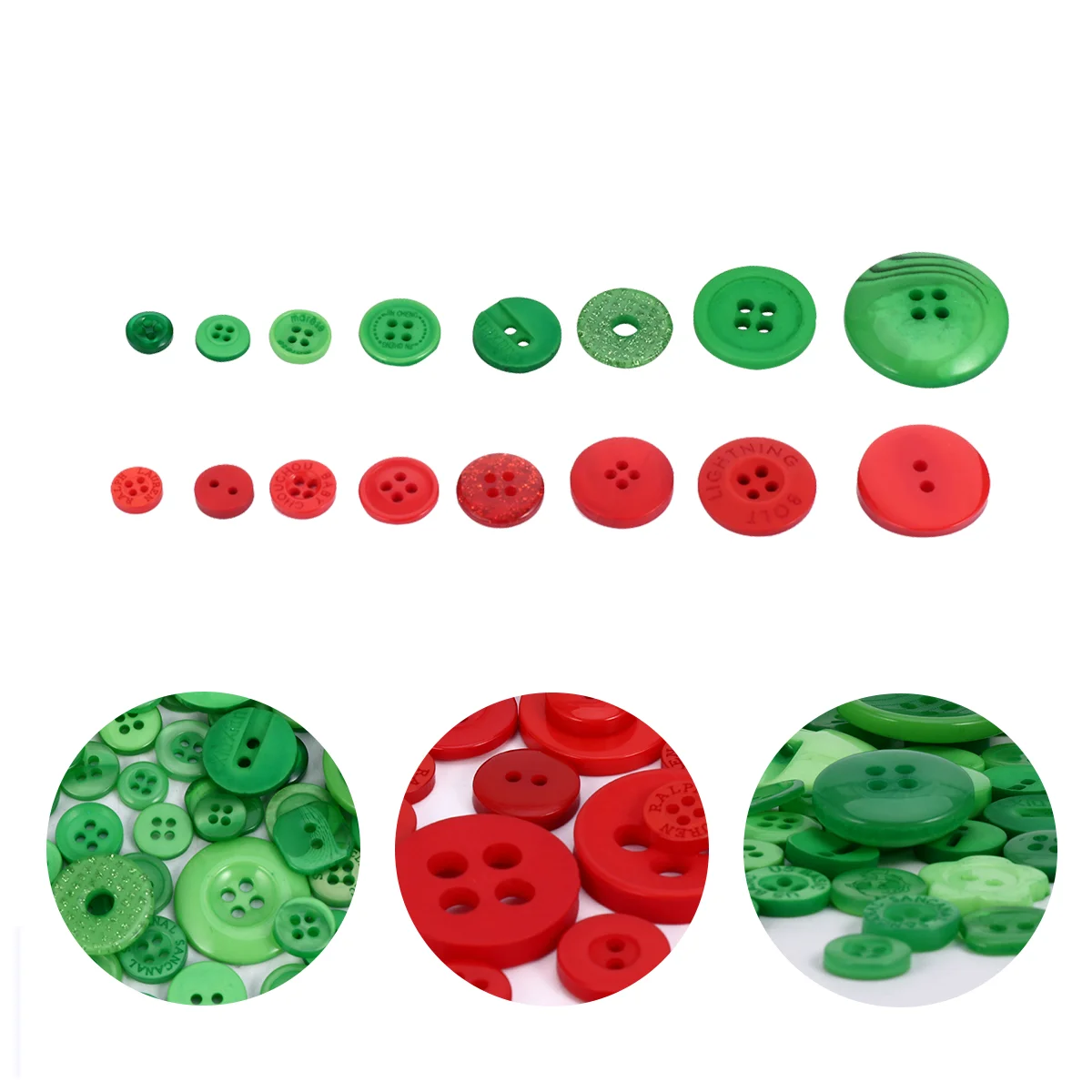 

Buttons Sewing Button Christmas Crafts Diy Resinround Clothingassorted Craft Ornament Manual Colorful Holes Decorative Flatback