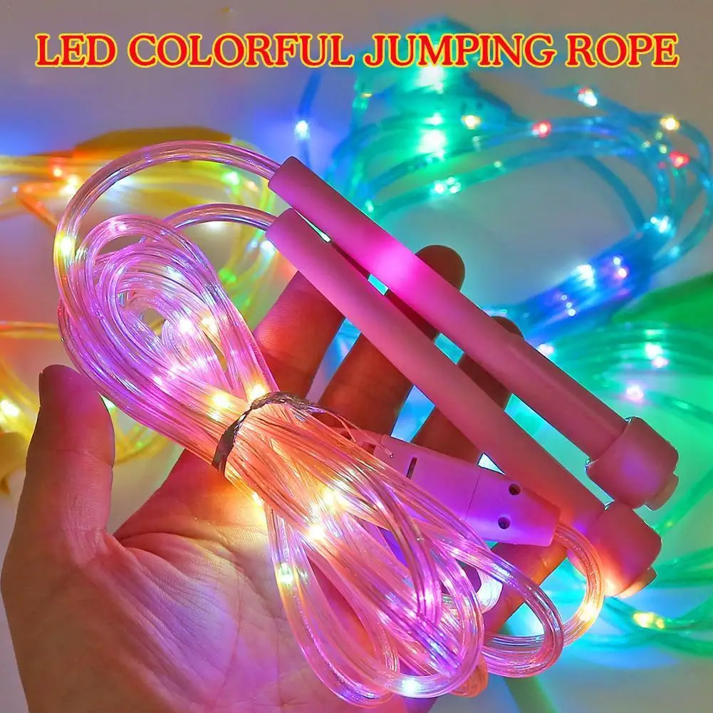

Luminous Jump Ropes Fitness LED Light Up Skipping Rope School Jump Rope With Children Exercise Body Light Home T9U1