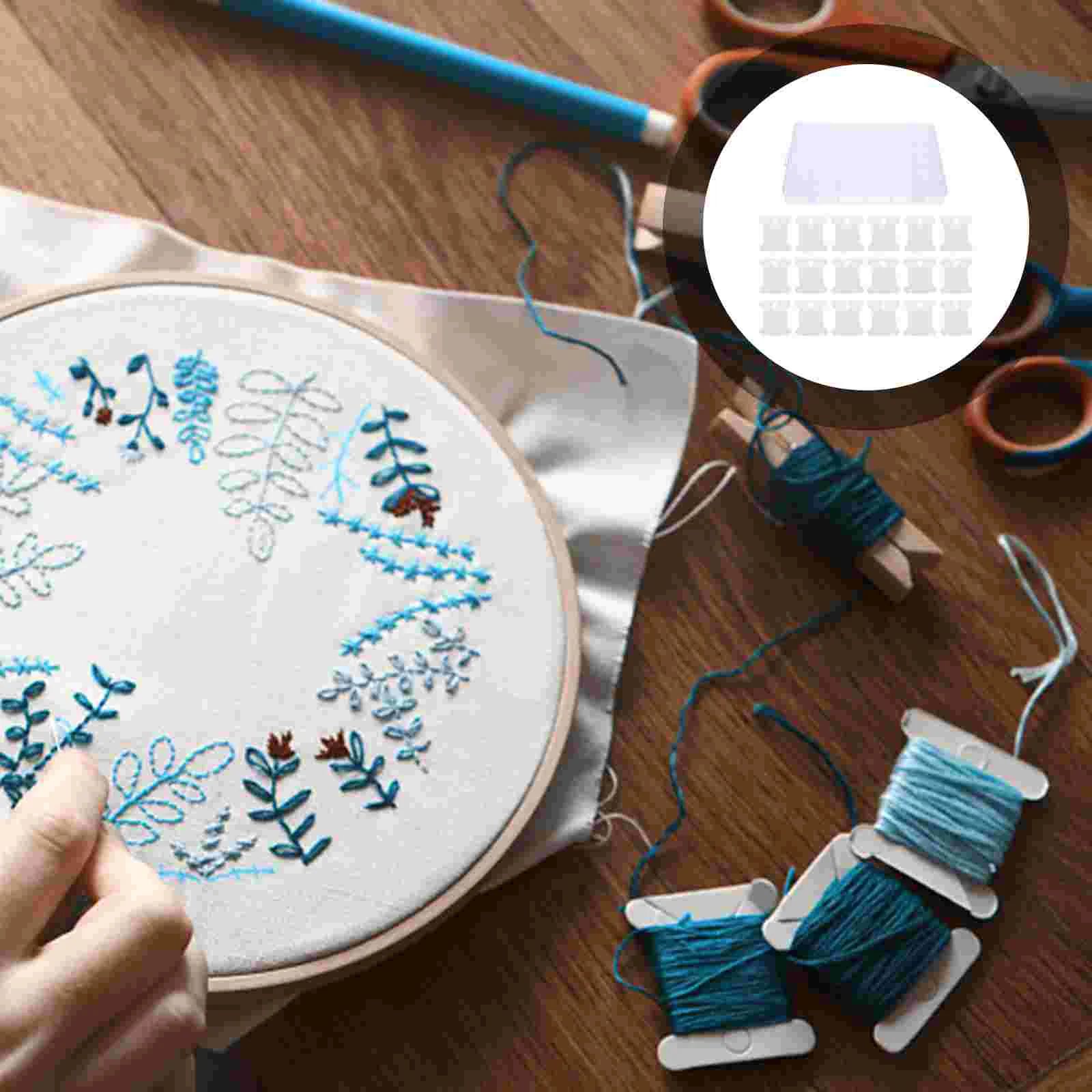 

Embroidery Thread Organizer Box Floss Cross Bead Holder Case Sewingplastic Storage Bobbins Board Winding Bobbin Supplies