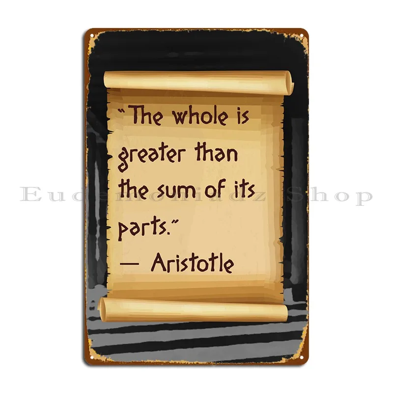 

Aristotle Quote Metal Signs Iron Mural Garage Wall Cave Garage Tin Sign Poster