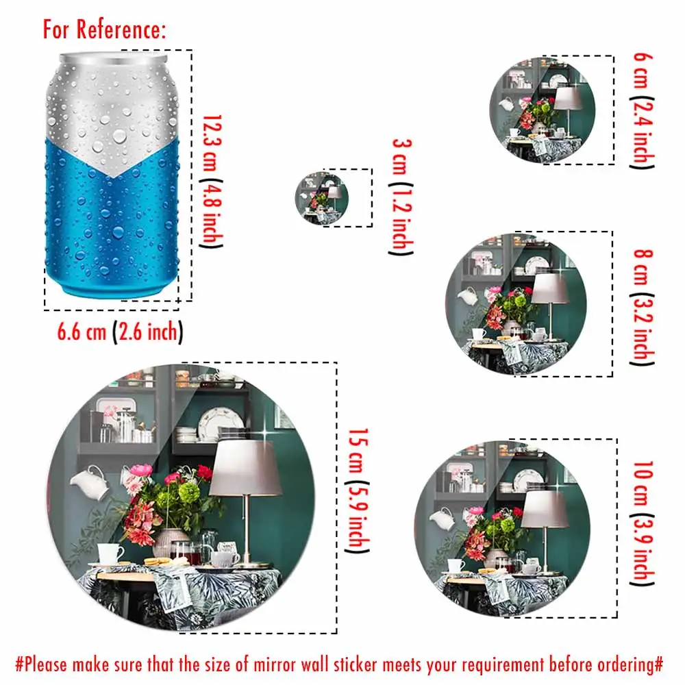 Наклейка Настенная круглая на зеркало акриловая |