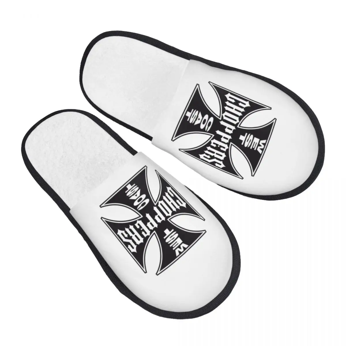 Изготовленные на заказ тапочки из пены с эффектом памяти West Coast Iron Cross Choppers