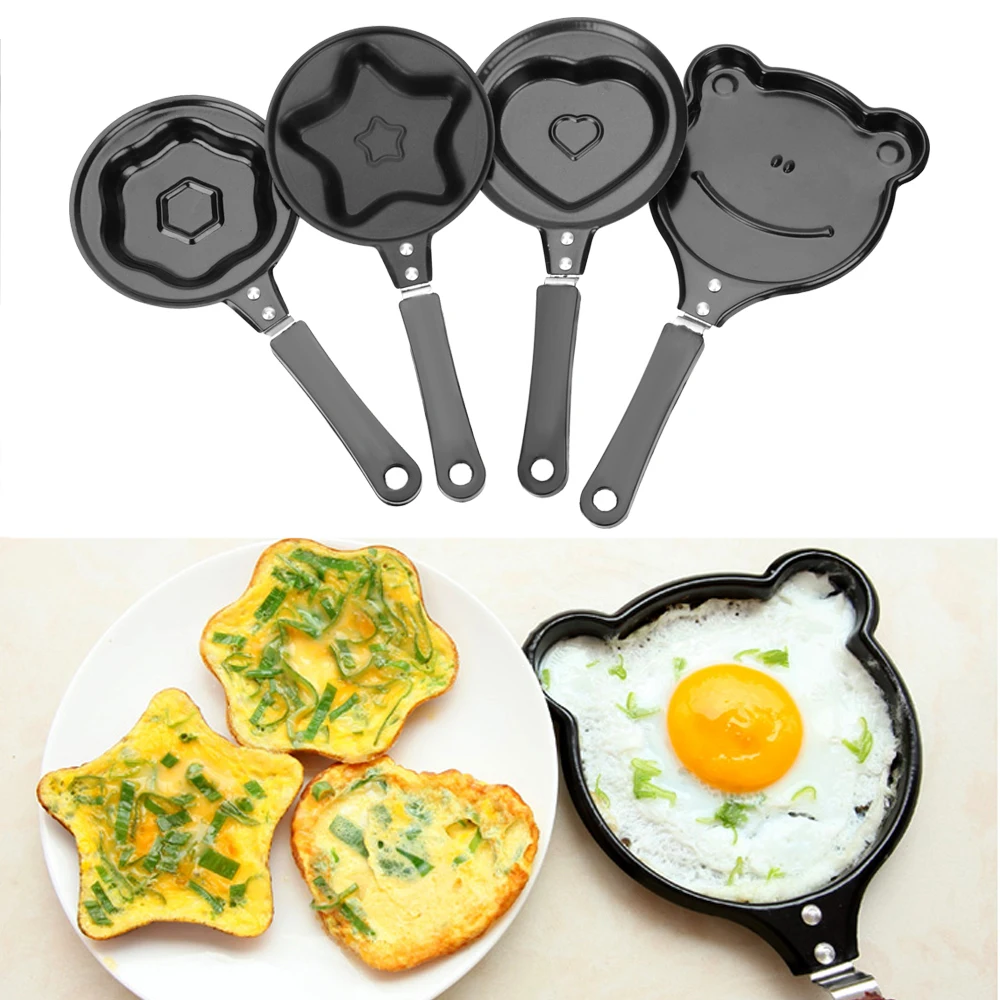 

Mini Egg Mold Pan Flip Omelette Mold Cartoon DIY Breakfast Egg Frying Pot Non-Stick Frying Pan Pancake Maker Kitchen Tools