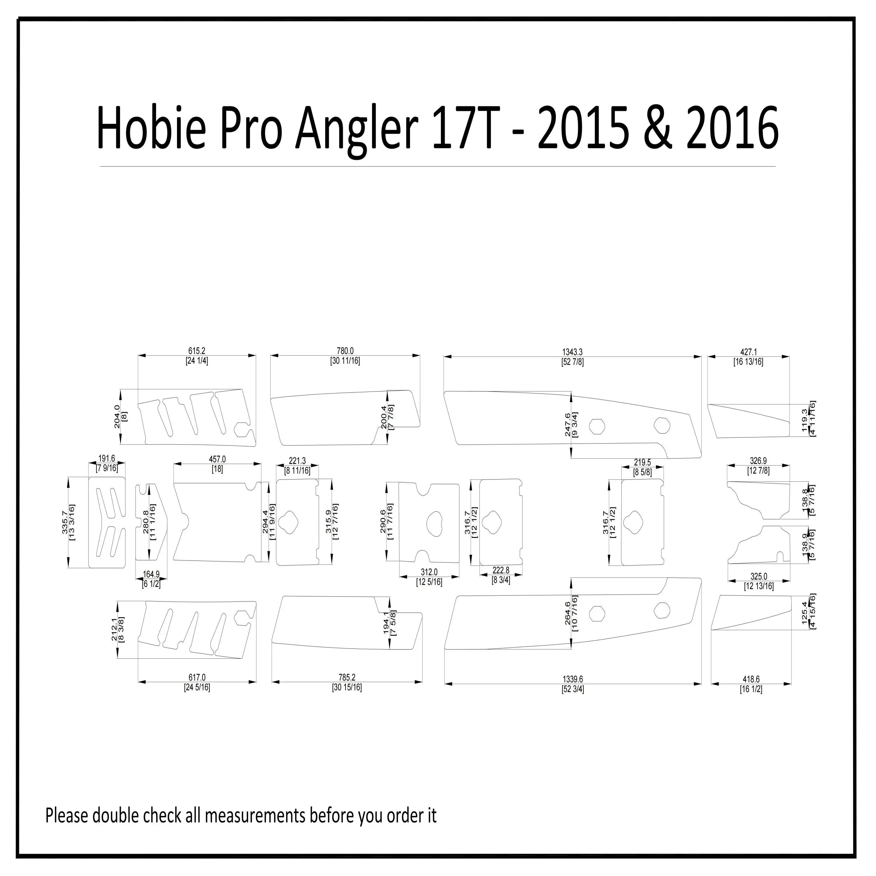 

2015-2016 Hobie Pro Angler 17T байдарка лодка EVA пенопластовый Напольный Пол
