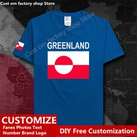 greenland greenlandic grl country t shirt custom jersey fans diy name number logo high street fashion loose casual t shirt