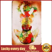Vintage Music and Guitar Lovely Gift Metal Tin Signs Wall Decor Art Posters Bar Retro Plaques Painting Home Decor metal plate