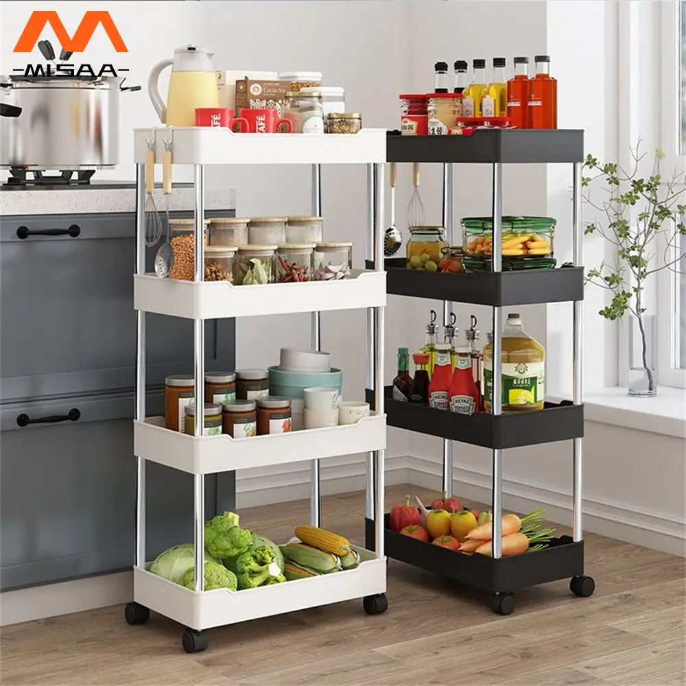 

Storage Trolley Applicable To Multiple Scenarios Easy To Move Strong Versatile Easy To Classify And Store Shelf 1 Set Save Space