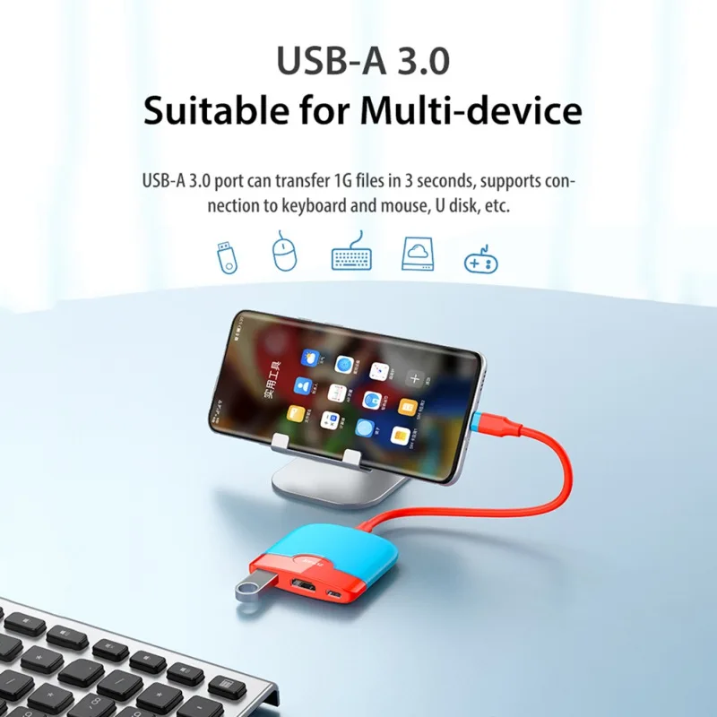 1 шт. док-станция для телевизора с USB C на HDMI-совместимый коммутатор аксессуары