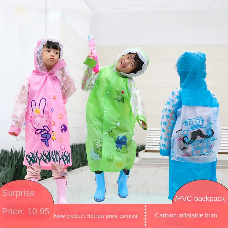 

Non disposable raincoat creative full print student raincoat children raincoat fashion one piece hiking raincoat