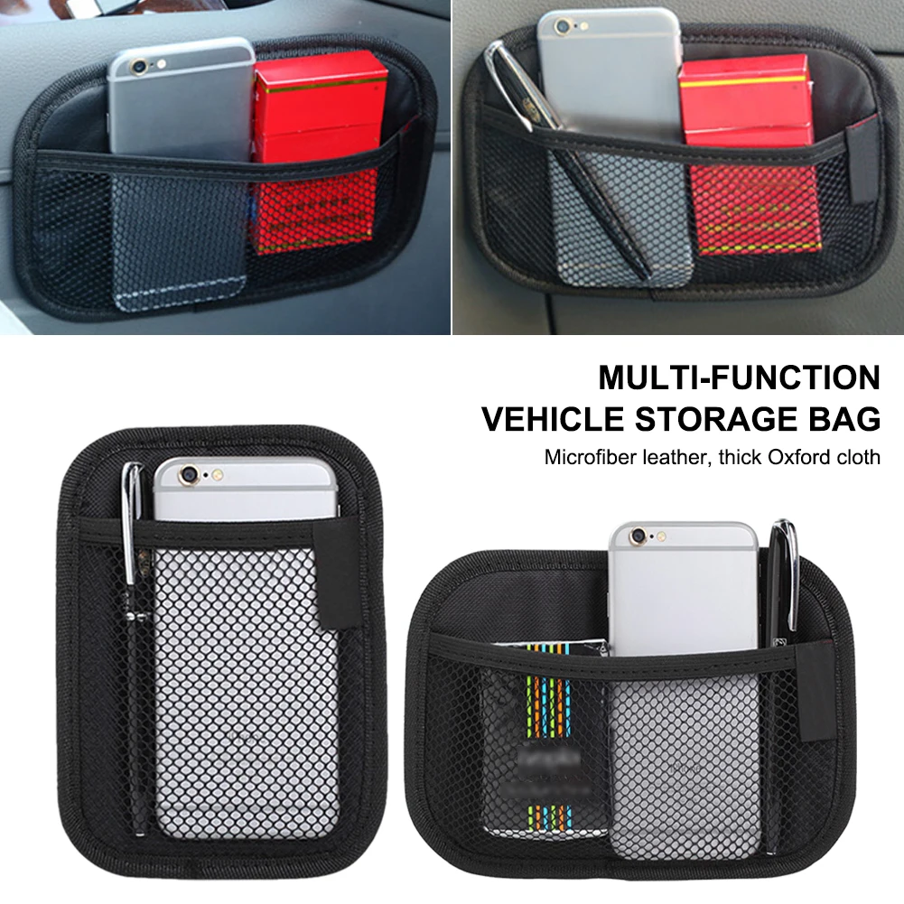 

Car Storage Net Bag Oxford Fabric Organizer Seat Back Mesh Net Pocket Phone Holder Rear Seat Organizer Car Interior Accessories