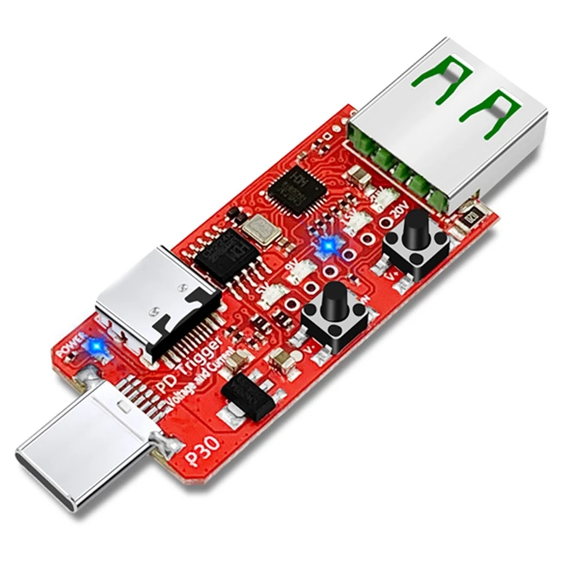 

RISE-Type-C USB-C PD2.0 PD3.0 Fast Charge Trigger Polling Detector USB-PD Notebook Power Supply Change Board Module