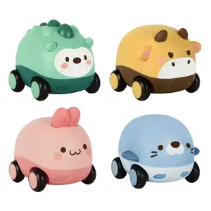 Cartoon Animals Car Toys Preschool Learning Toys Pull Back Cars for Kids Boys Girls