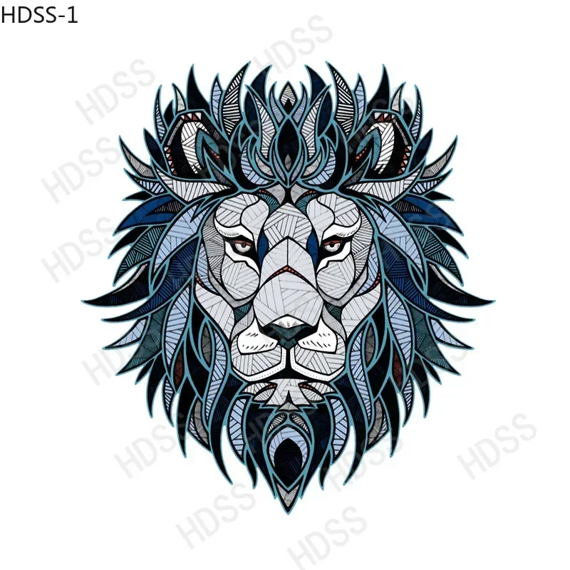 HDSS-HDSS-Голова льва узор автомобильная наклейка с изображением животных внешние